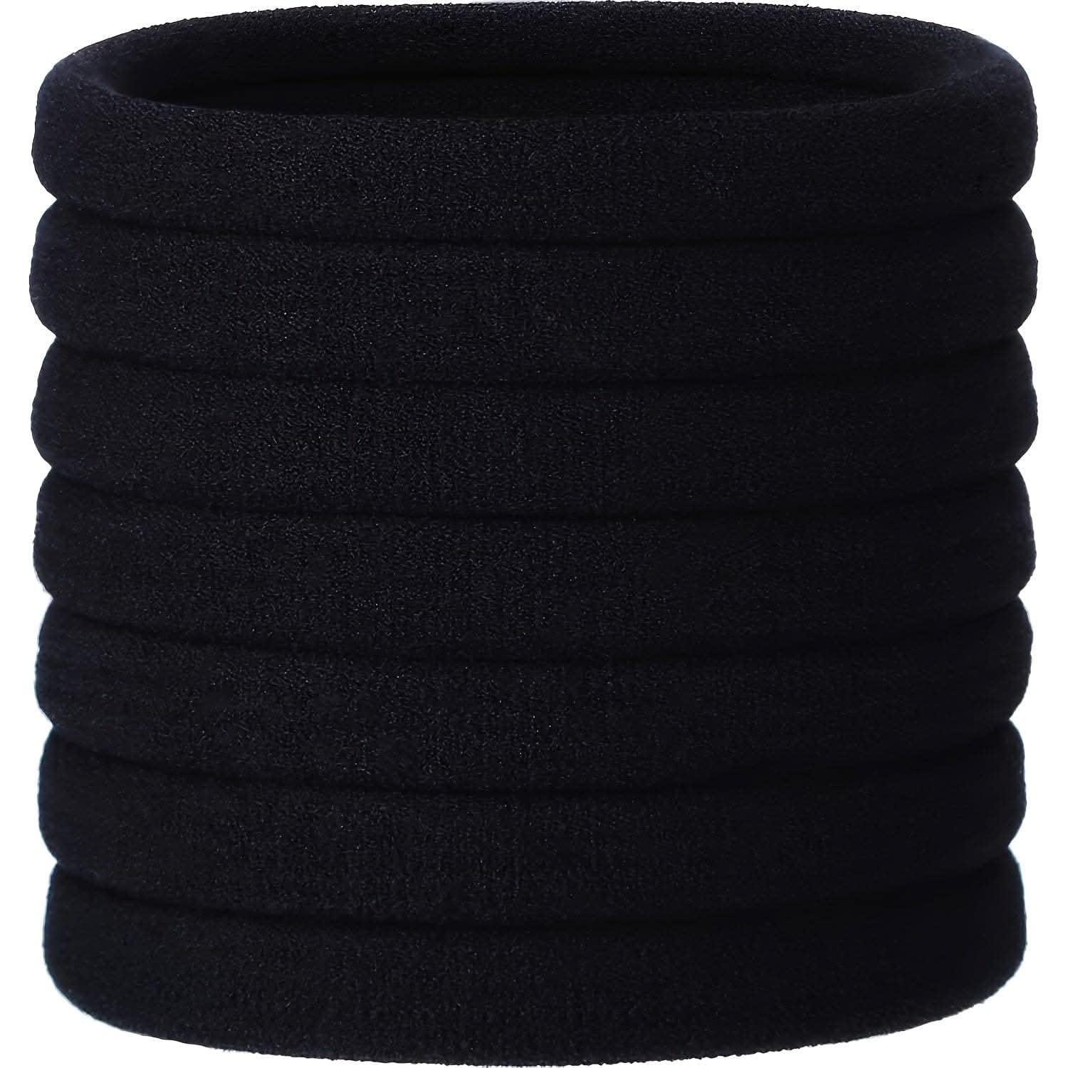 Black High Elastic Hair Bands – Seamless Ponytail Head Ropes