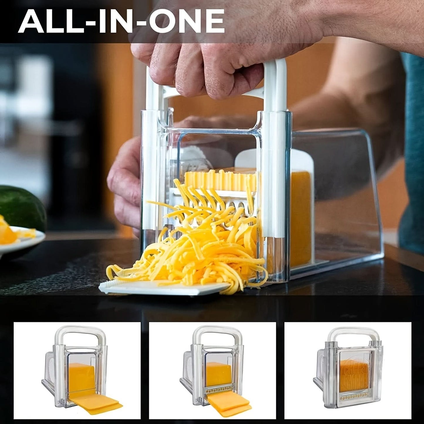 4-in-1 Cheese Slicer Set - Block Cutter & Shredder
