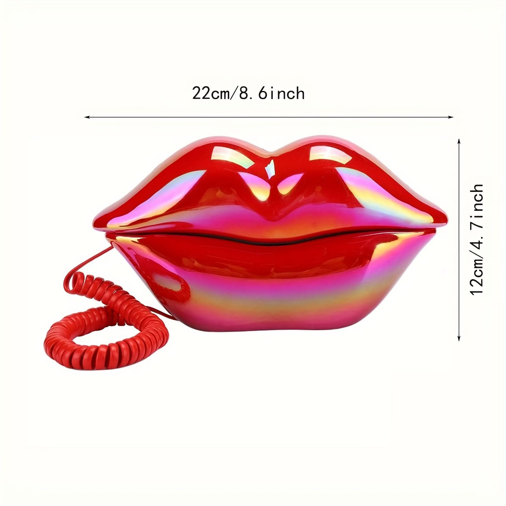Vintage Lip-Shaped Retro Landline Phone – Stylish Cartoon Design