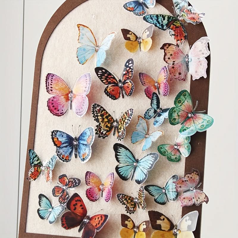 3D Butterfly Wall Stickers, Self-Adhesive Decor Set