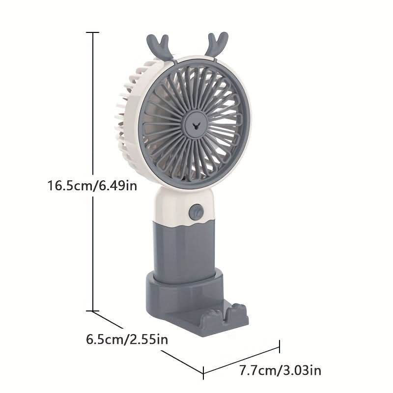 Cute Portable Handheld Mini Fan – Battery-Operated