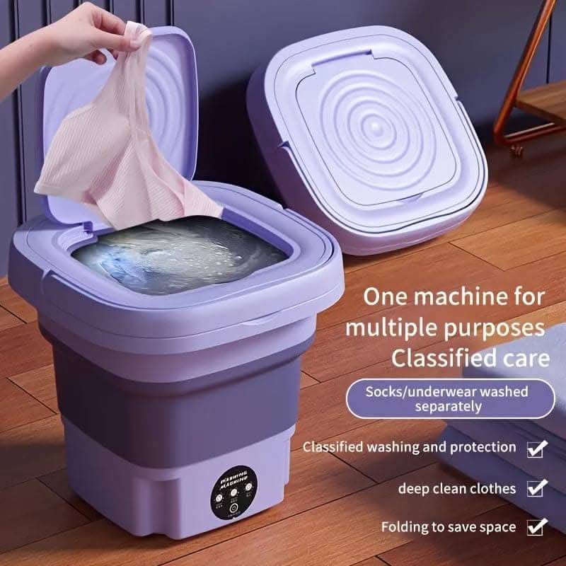 1pc Portable Mini Washing Machine – 8L Capacity, 3 Cleaning Modes