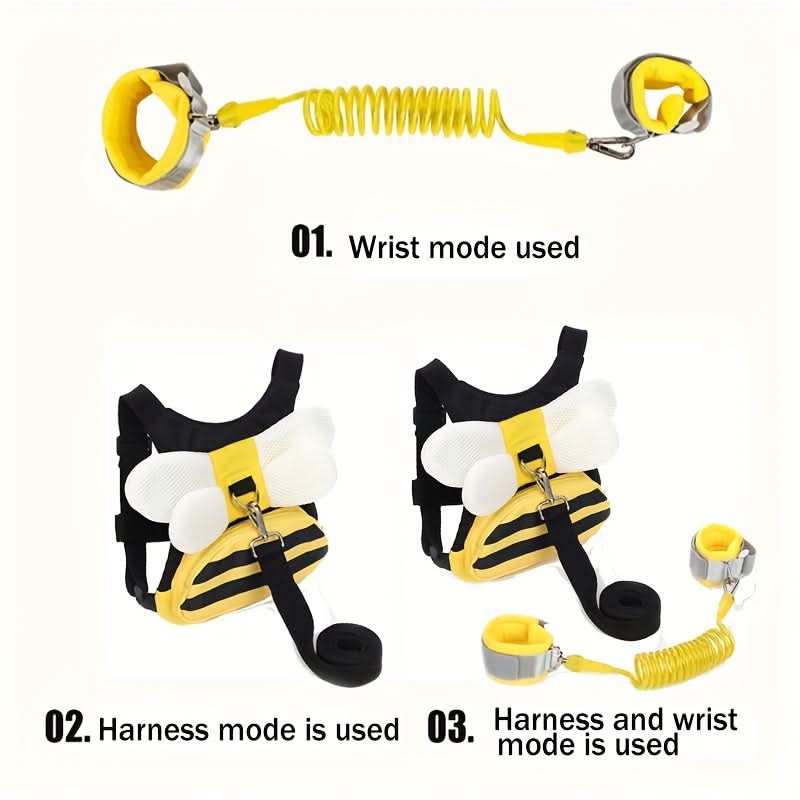Cute Bee Safety Harness Backpack for Kids