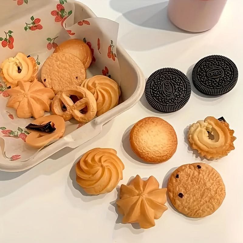 6PCS Cute Cookie Simulation Hair Clips Set