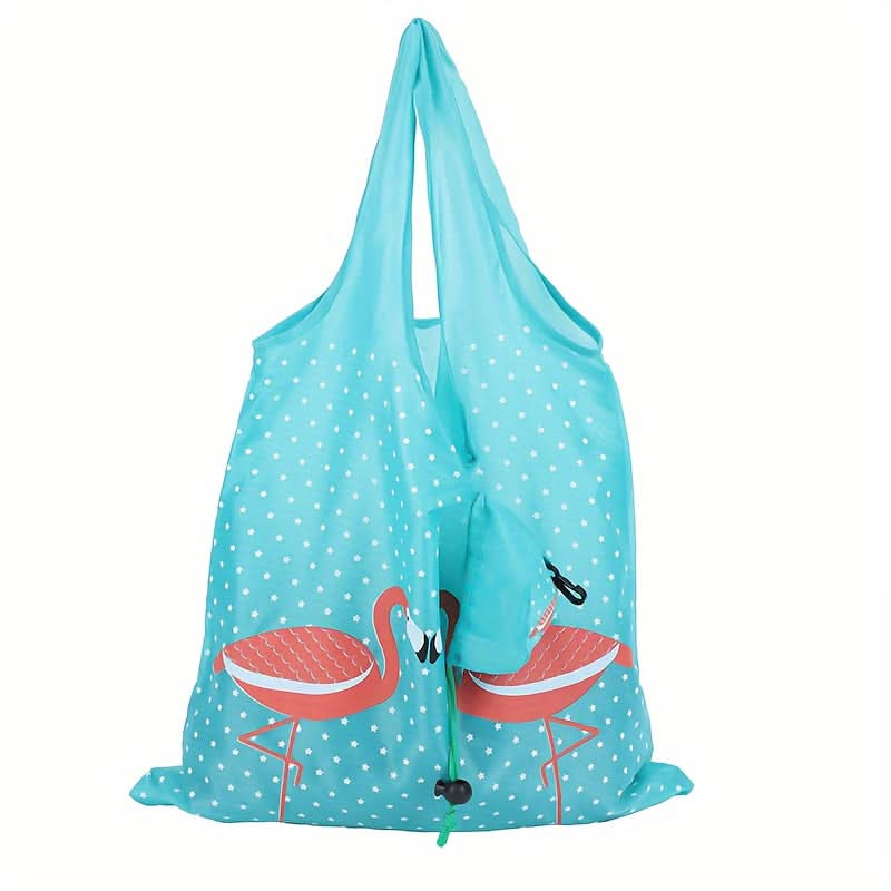 Cartoon Folding Shopping Bag – Portable Reusable Grocery Tote