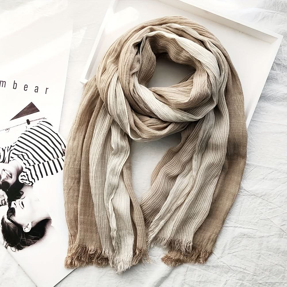 Men's Cozy Rayon-Linen Scarf for Fall & Winter - Stylish, Warm, and Durable