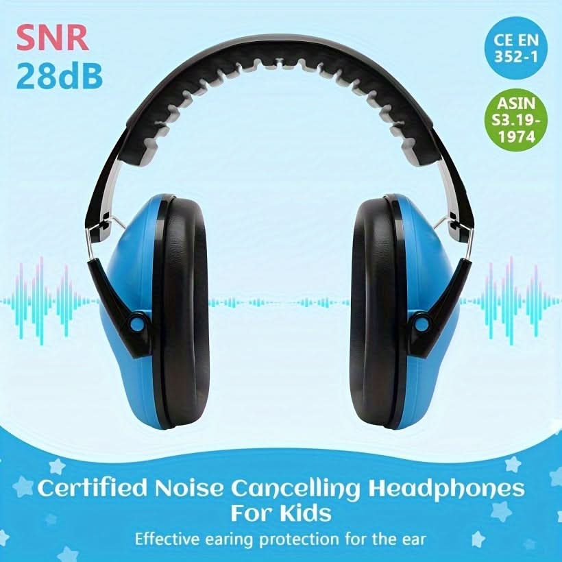 Noise Cancelling Ear Muffs for Kids – 3 Pack Adjustable Hearing Protection for 3+ Years