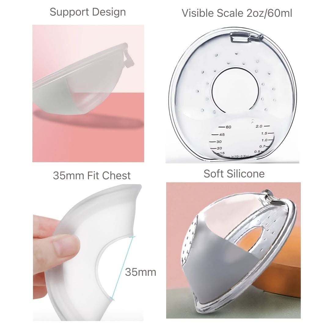 BPA-Free Silicone Breast Milk Collector Set - 2 Soft Nursing Cups