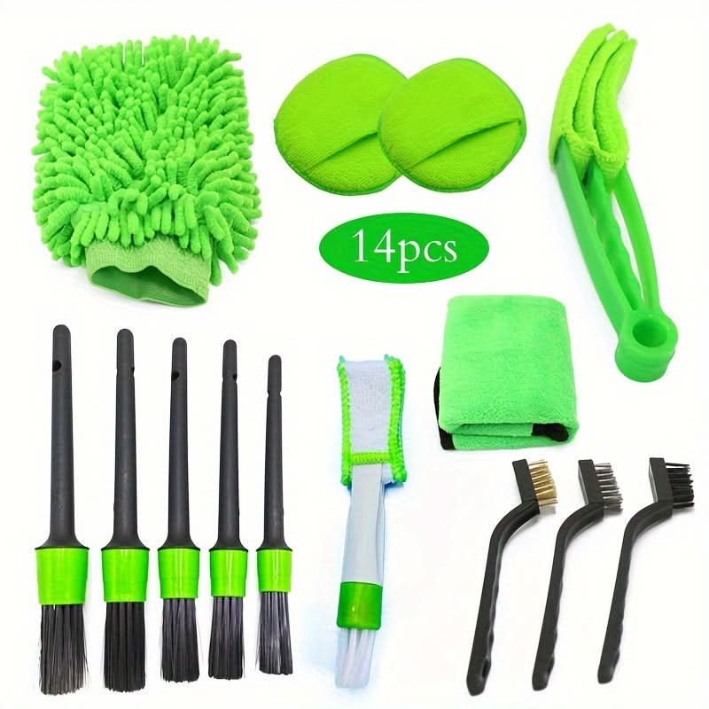14-Piece Car Cleaning Kit- Electric Cleaning Brush Set