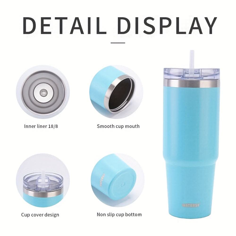 30oz Stainless Steel Tumbler with Straw