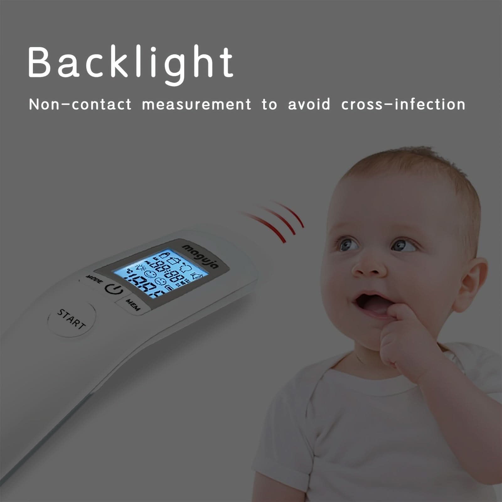 Maguja Touchless Infrared Thermometer with Fever Alarm