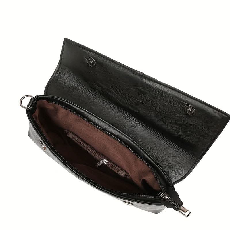 Retro Crocodile Pattern Handbag - Women's Elegant Clutch Purse