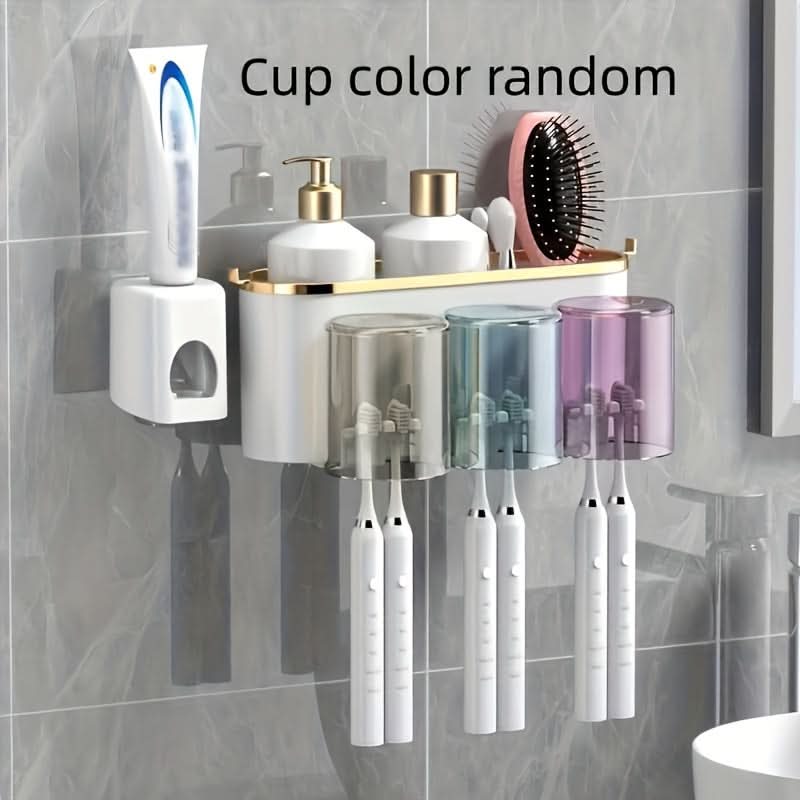 Deluxe Multifunctional Toothbrush Rack & Mug Holder