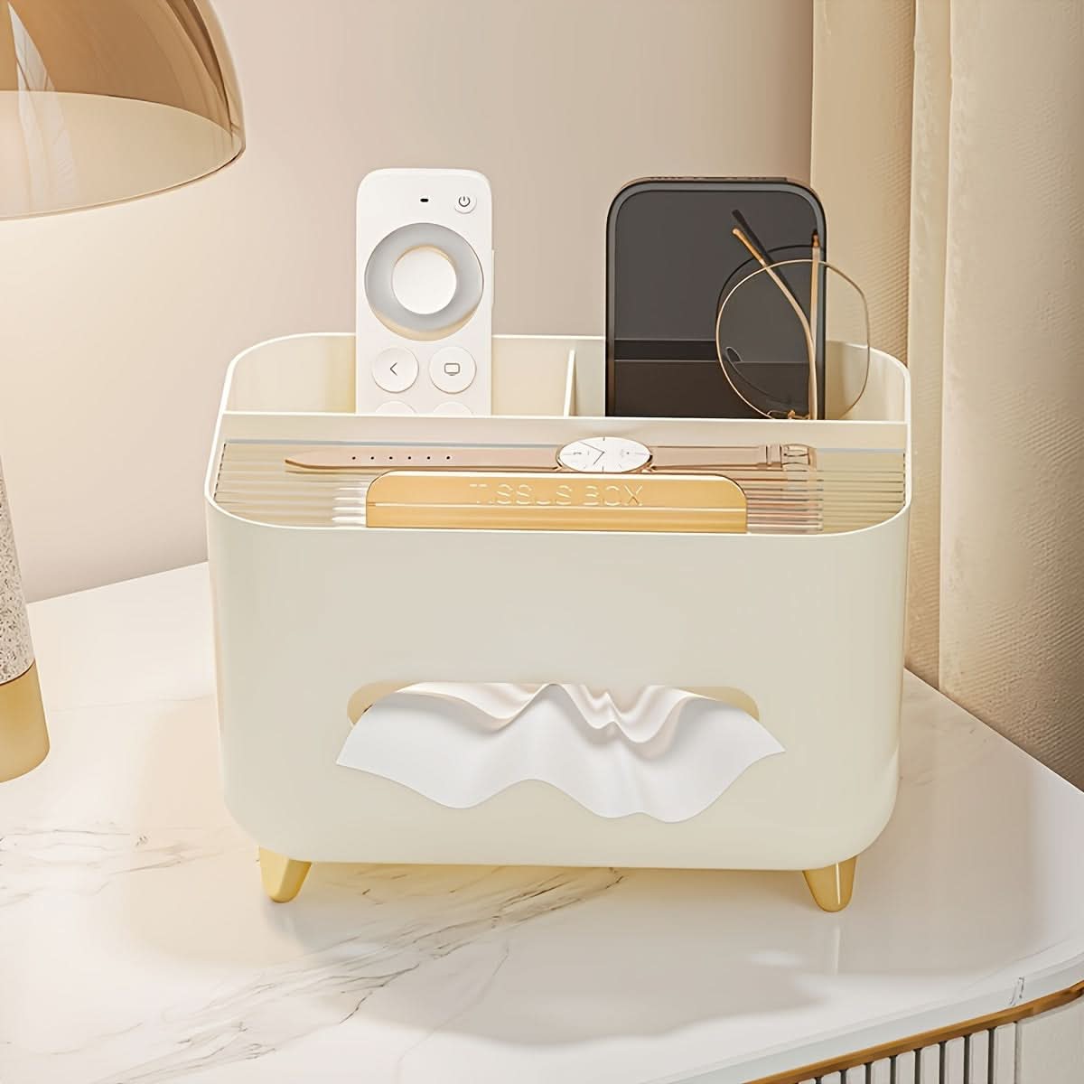 Luxury Multi-Functional Tissue Box & Organizer