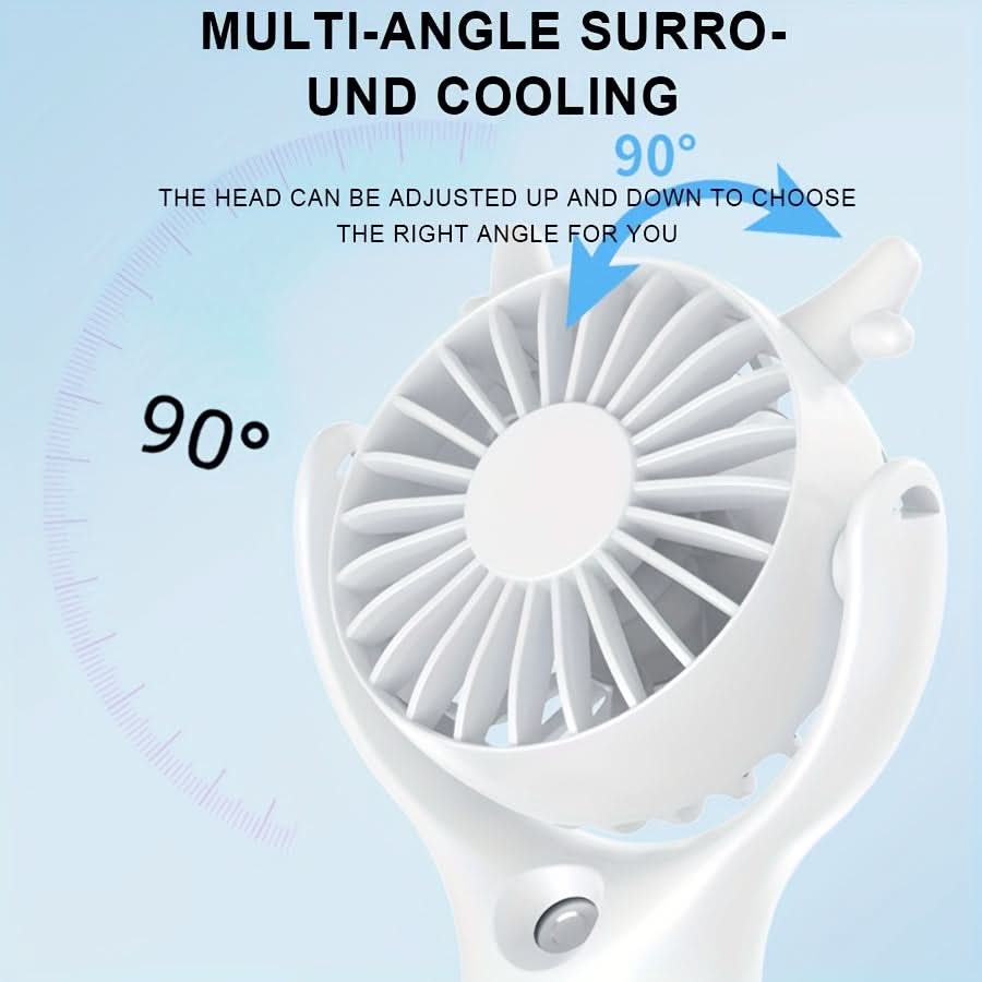 USB Rechargeable Spray Fan – Portable Handheld Misting Fan with Strap