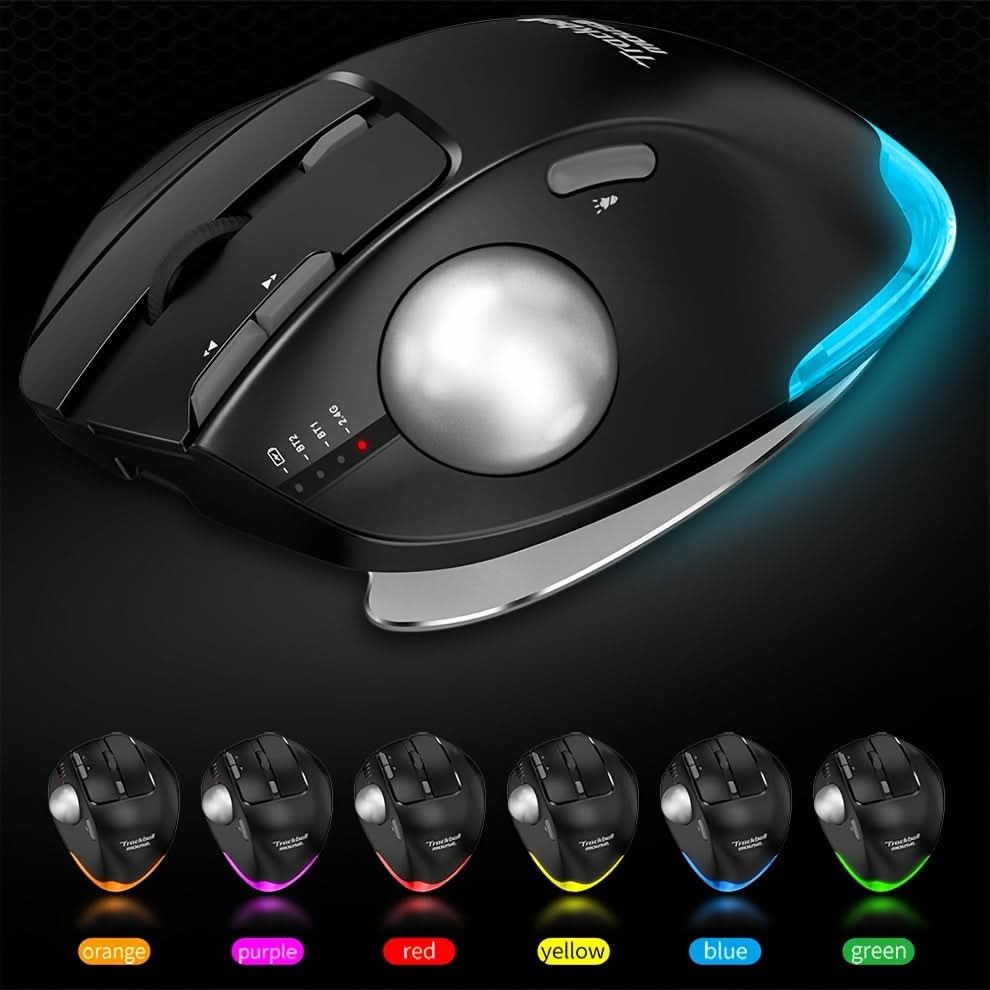 Dual Mode Wireless Trackball Mouse - 2.4G & Bluetooth
