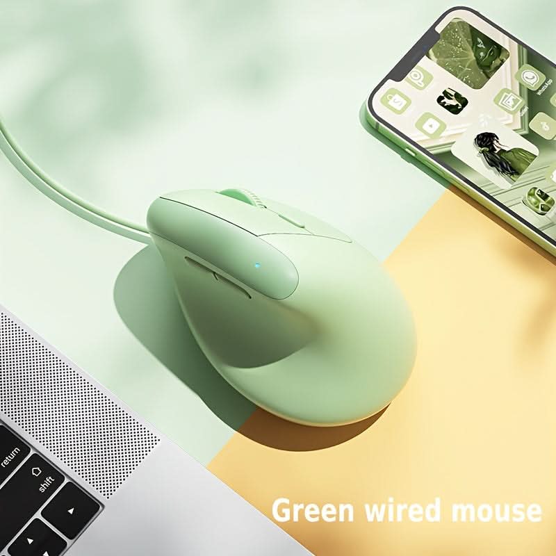 USB Vertical Ergonomic Wired Mouse - Right-Handed