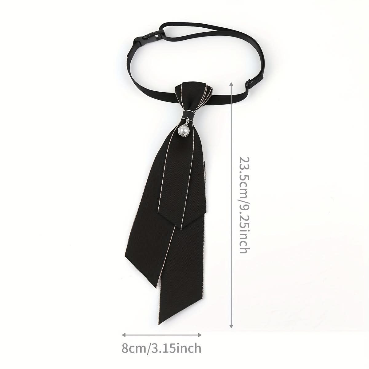 Women's Pearl Bowtie Faux Collar Accessory