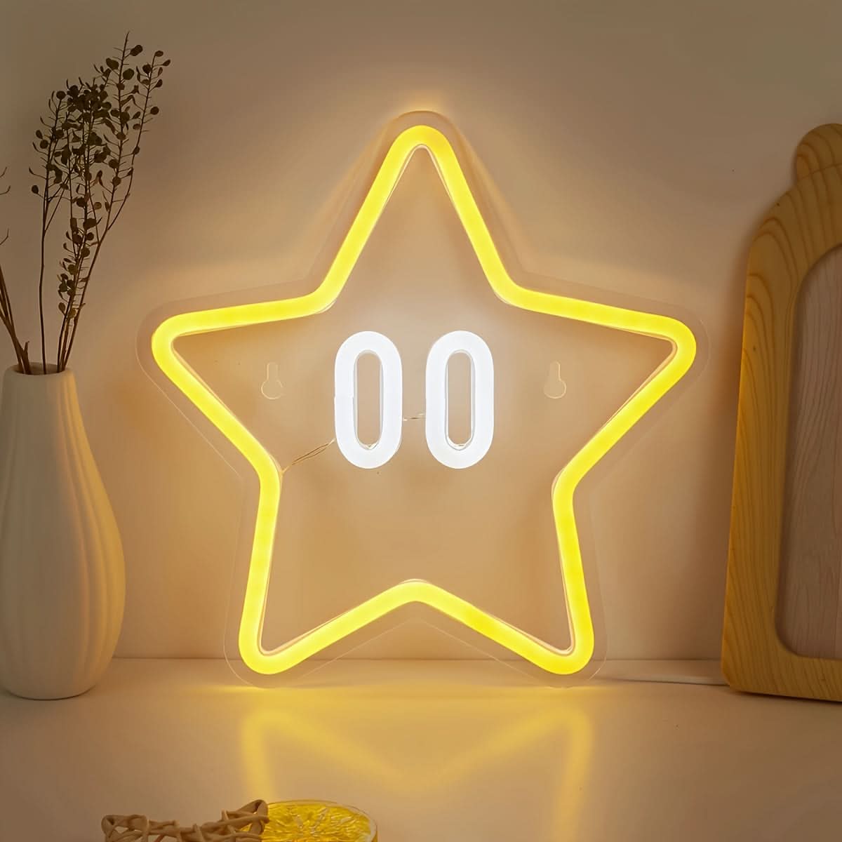 Star-Shaped LED Neon Wall Light, USB Powered
