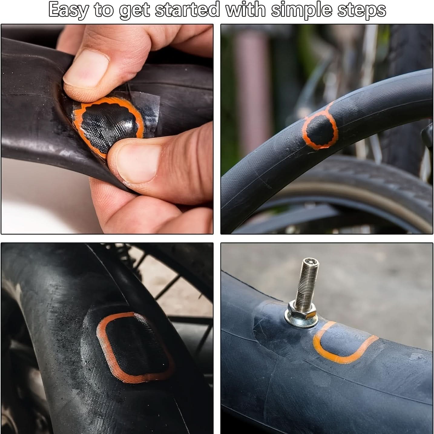 32-Piece Bicycle Tire Repair Kit, Puncture Patch Set