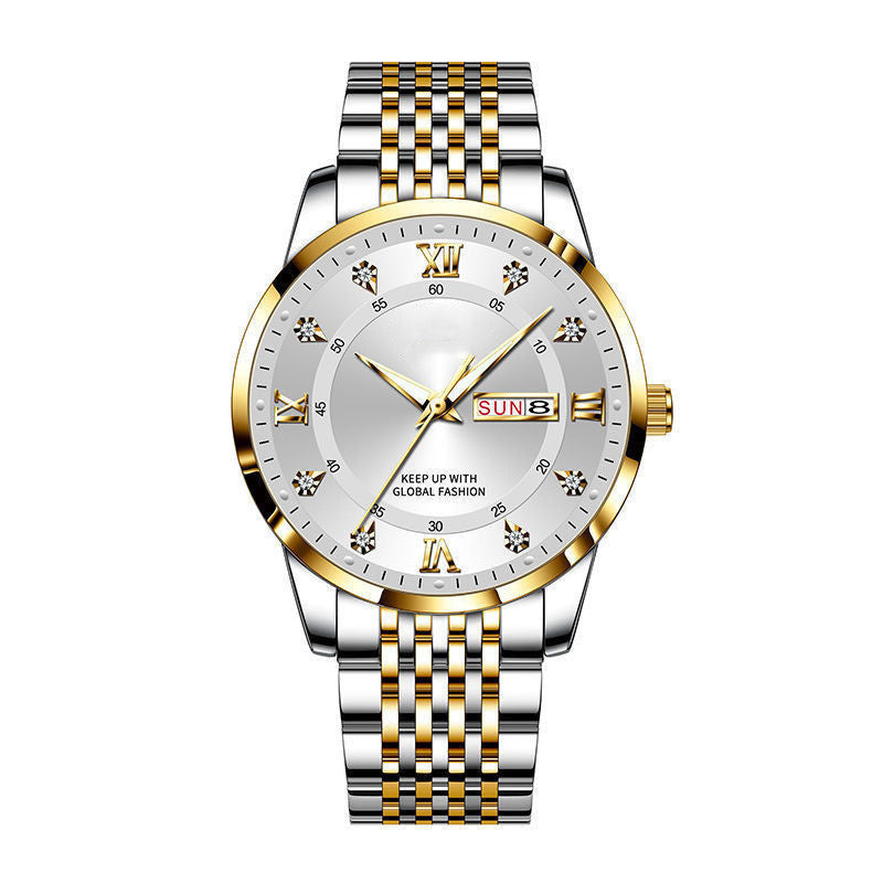 6686 Calendar Luminous Quartz Watch for Men