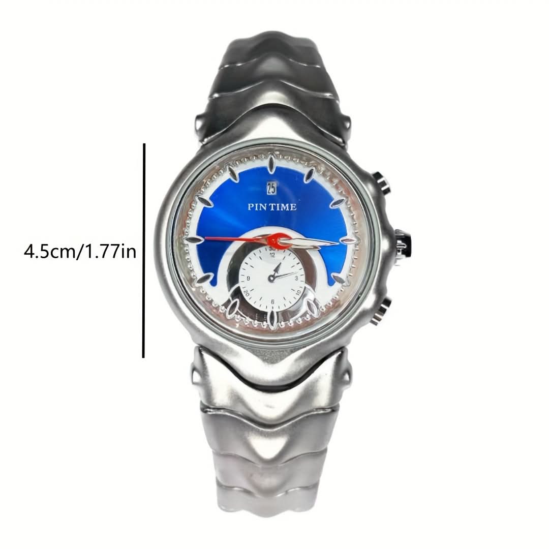 Vintage Men's Watch - Stainless Steel Quartz, Electronic Drive