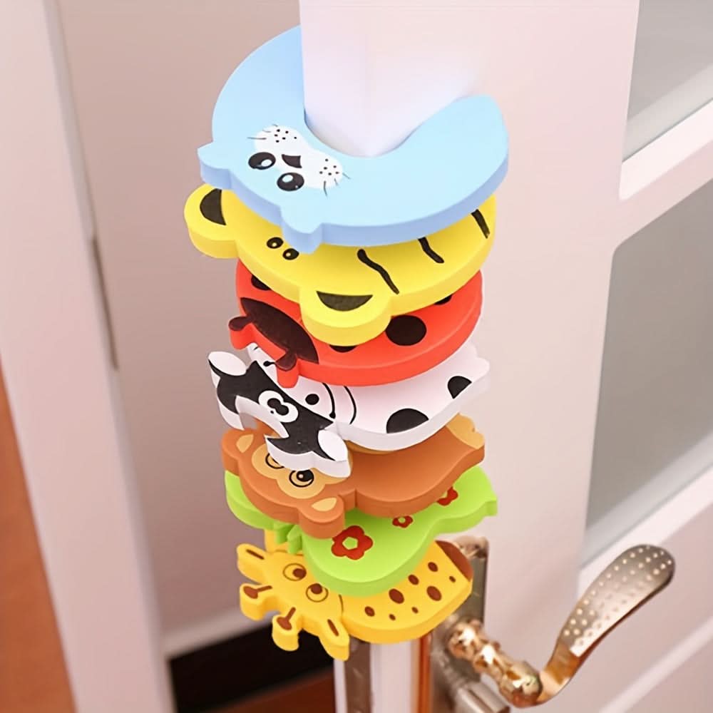 2 pc Anti-Pinch Door Stopper for Kids – Cartoon Safety Door Clamp