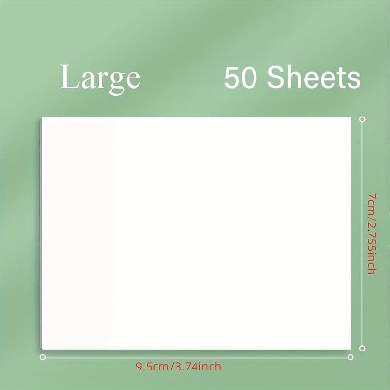 50-Sheet Clear Waterproof Sticky Notes – Memo Pads