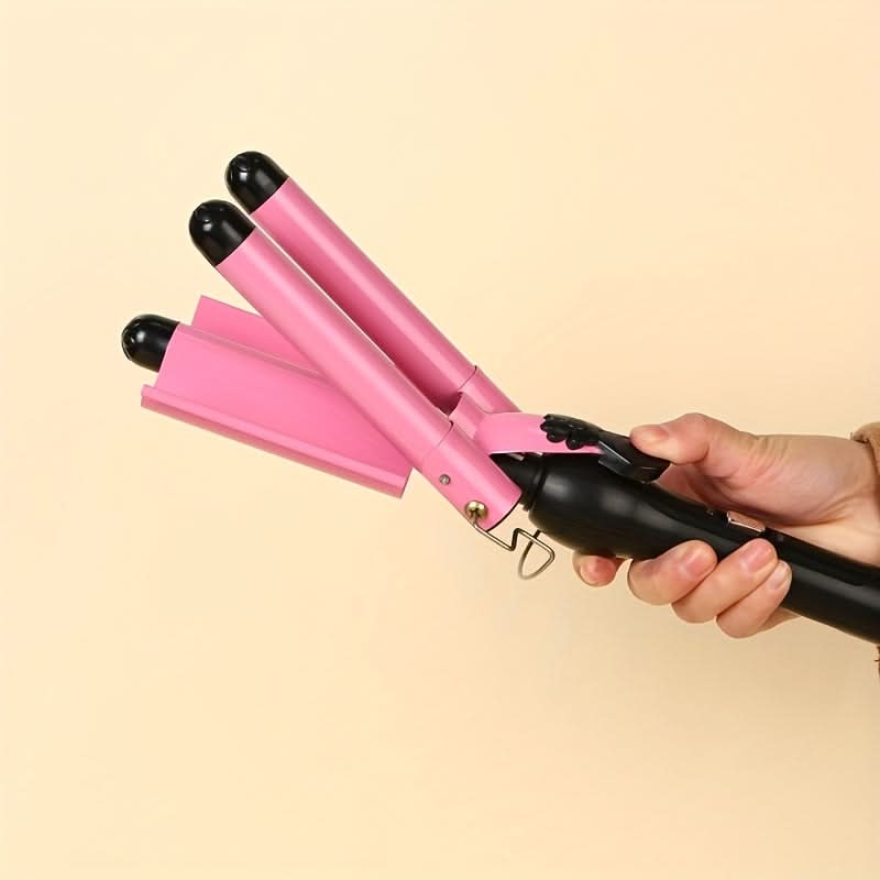 Water Ripple Hair Curler – Ceramic 3-Barrel Iron