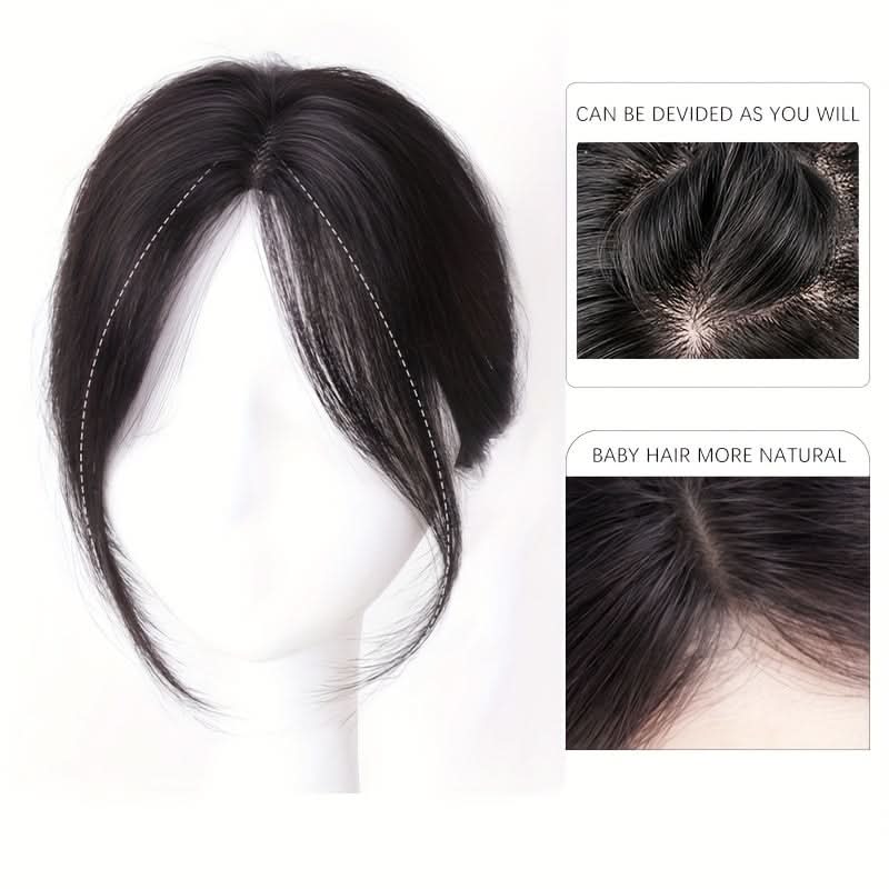 Synthetic Partial Curtain Bangs Hair Piece – Volume & Gray Coverage
