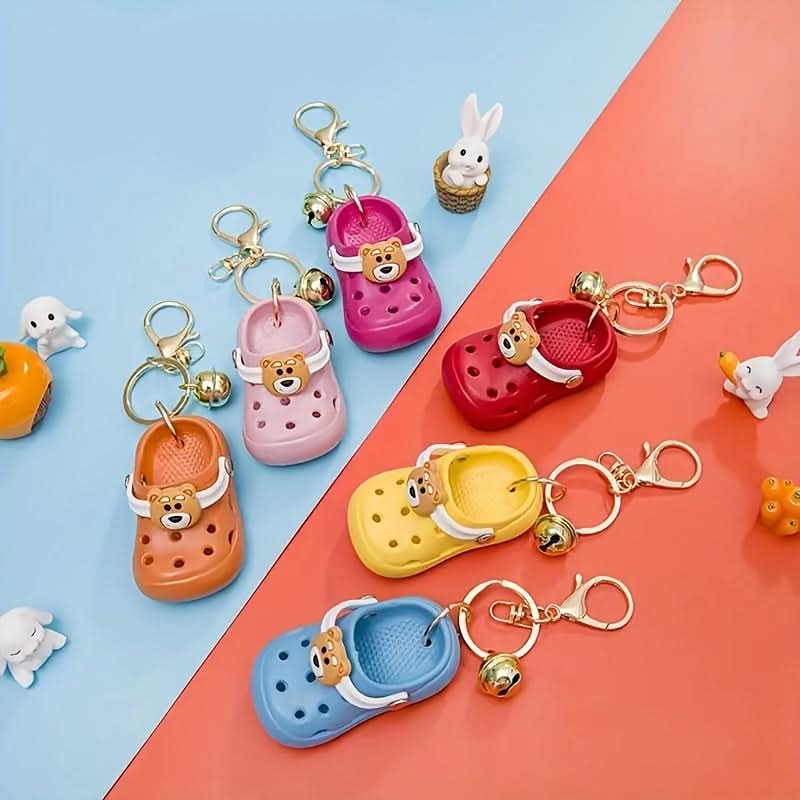 Grefay PVC Cartoon Bear Shoe Keychain Charm