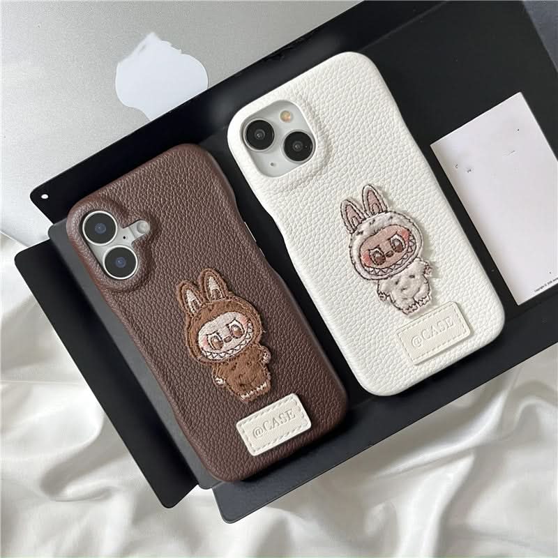Cute Cartoon Faux Leather iPhone Case