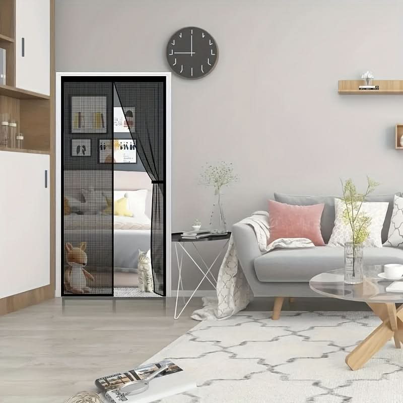 Magnetic Mesh Door Curtain – Breathable Insect Repellent Screen for Summer