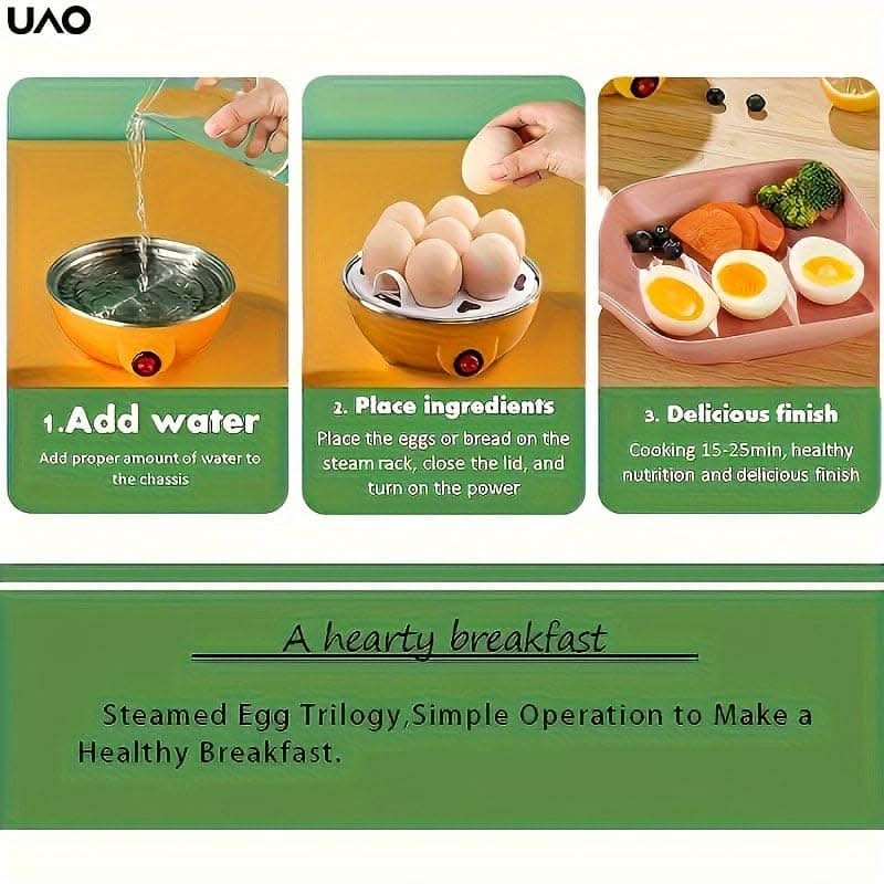 Multifunctional Egg Cooker & Steamer – Automatic Power Outage Protection, Boiled Eggs