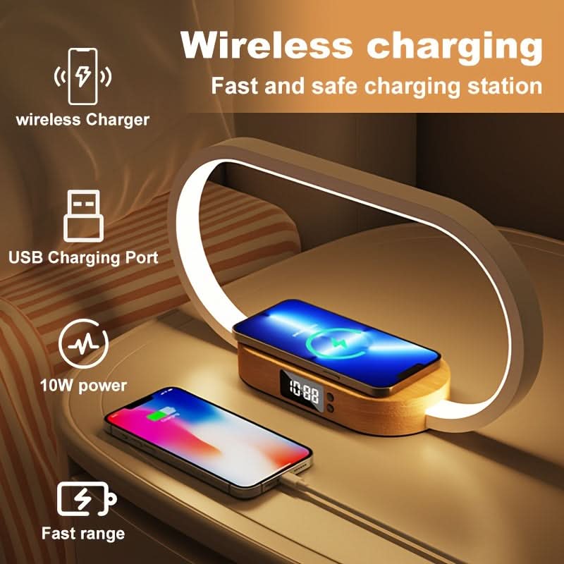 10W Wireless Charging LED Desk Lamp with Touch Control