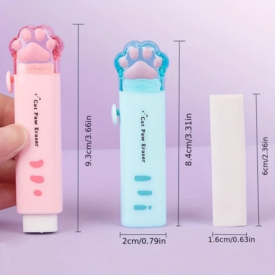 Adorable Cat Paw Push-Pull Eraser – Fun & Functional