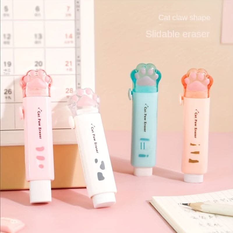 Adorable Cat Paw Push-Pull Eraser – Fun & Functional