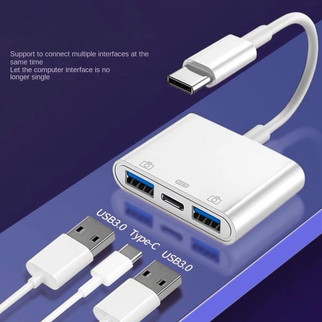 Type-C to Dual USB-A Adapter with PD