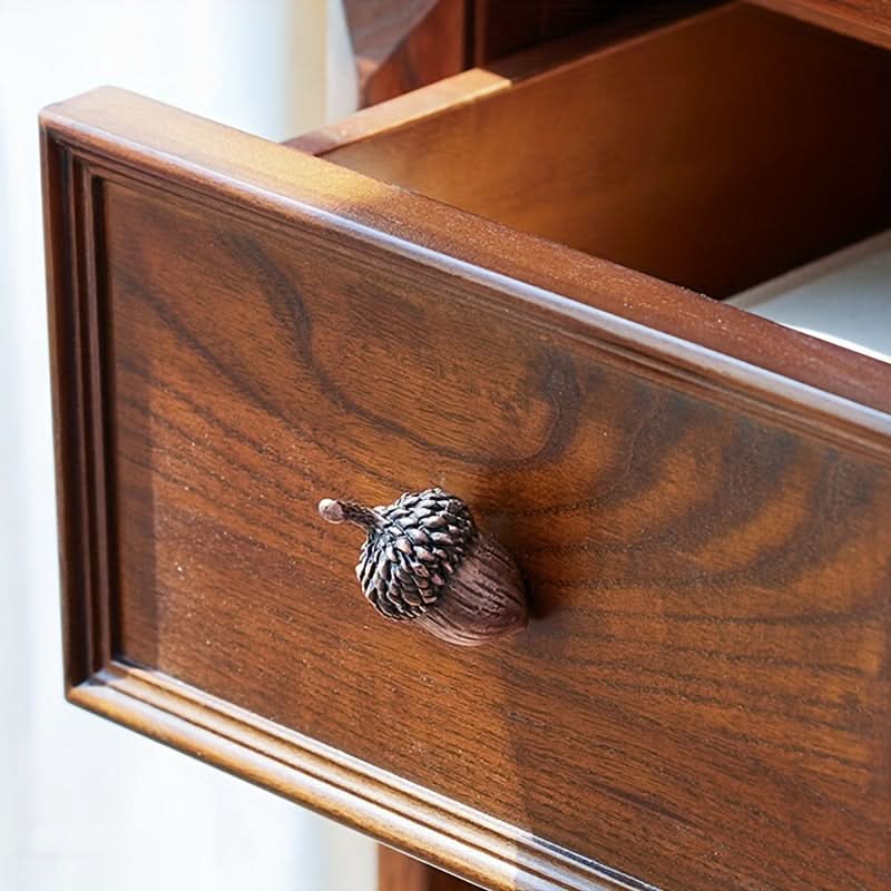 Antique Bronze Drop Cabinet Handle - Vintage Metal Pull