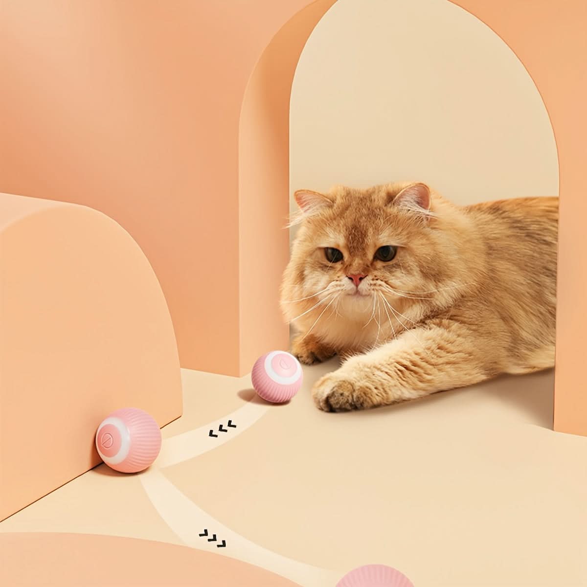 Smart Rolling Cat Toy – USB Rechargeable Electric Teasing Ball for All Breeds