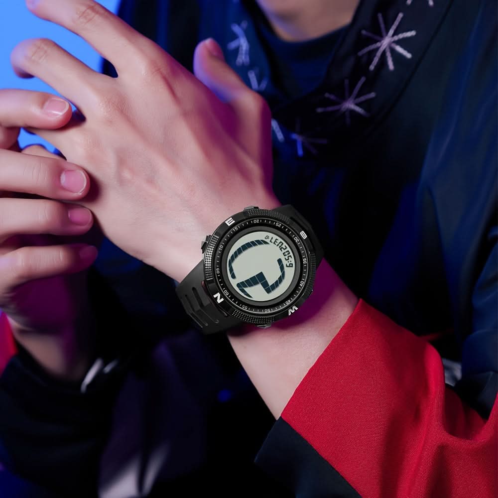 Men’s Digital Sports Watch – 5ATM Water-Resistant, Multifunctional Luminous Display