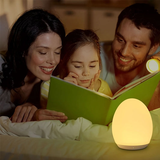 Light-Adjusting Rechargeable Bedside Lamp - Warm White Egg Night Light