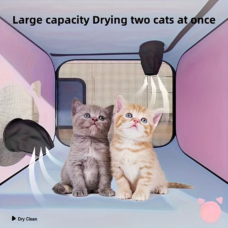 Foldable Pet Drying Box for Cats & Small Animals