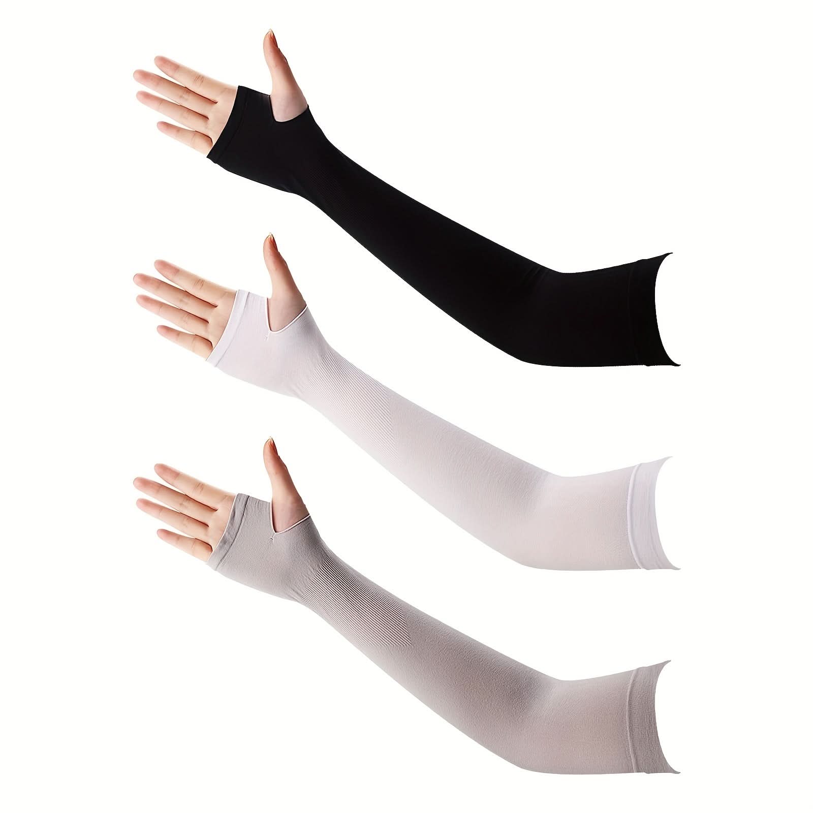 3 Pairs UV Protection Cooling Arm Sleeves