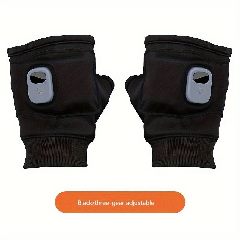 USB Heated Hand Warmer Gloves with 3-Level Control