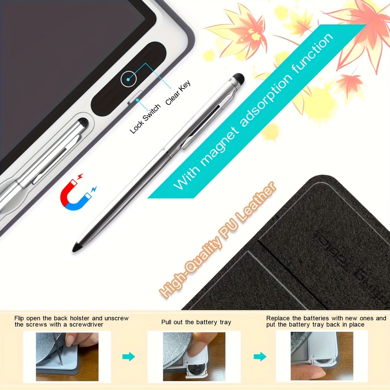 Slim & Portable LCD Writing Tablet – Reusable Digital Drawing Pad for Kids & Adults
