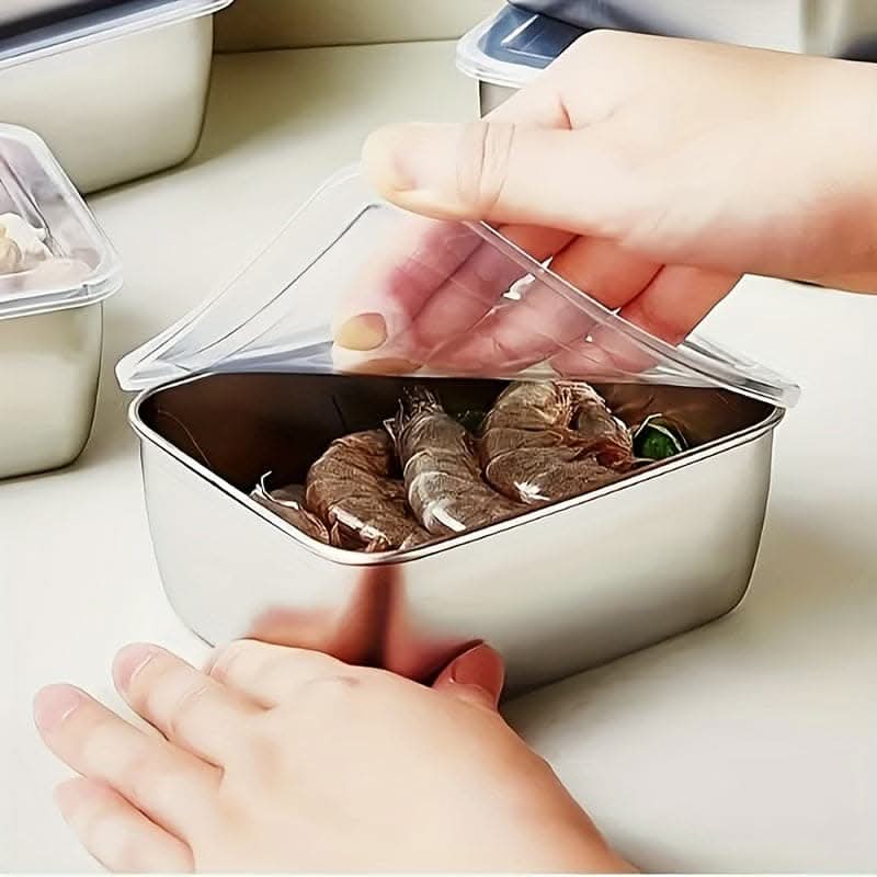 Multi-Use 5pcs Stainless Steel Food Storage Container Set - Airtight & Stackable