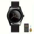 Unisex Funky Digital Stainless Steel Watch – No-Pointer Quartz Wristwatch
