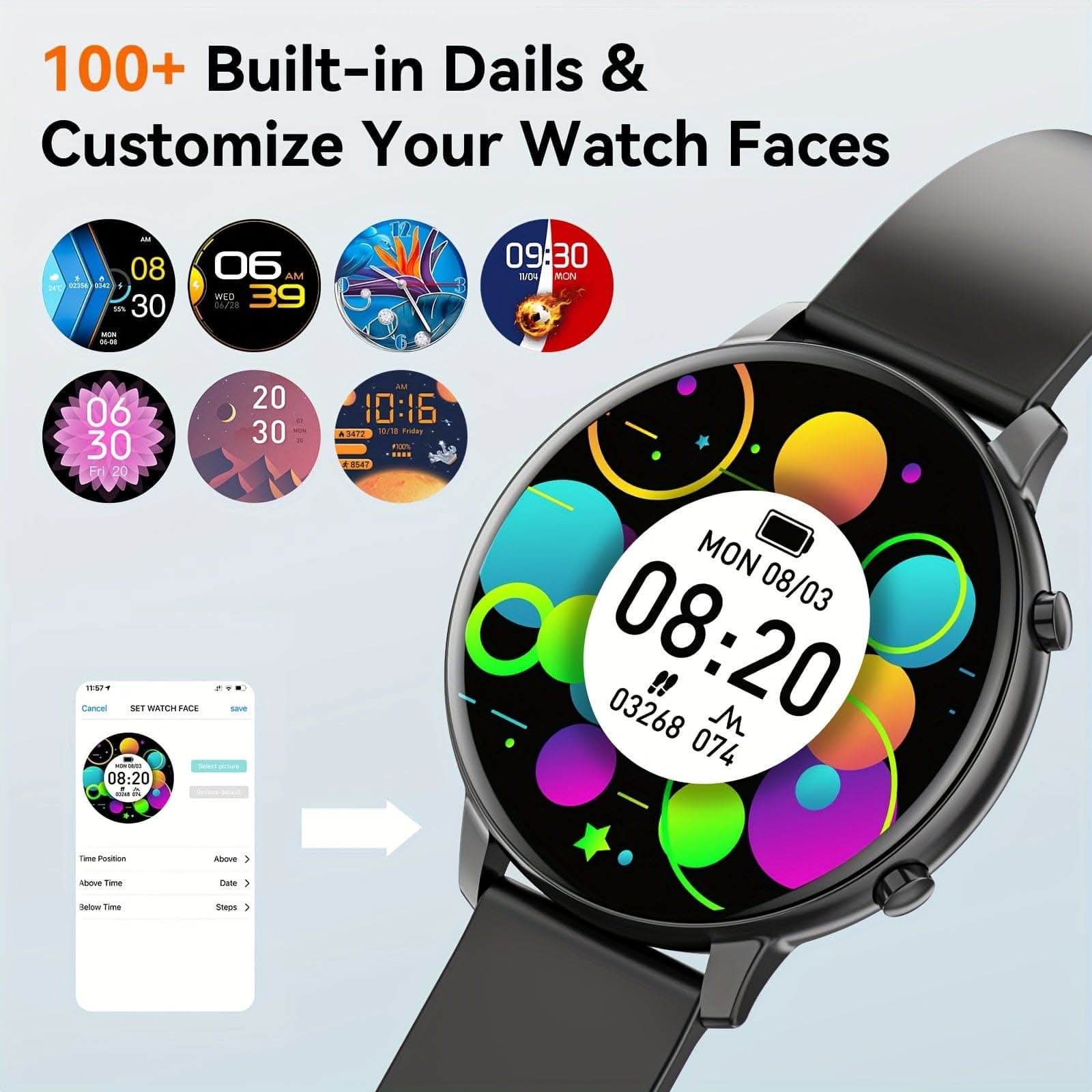 Women's 1.39'' Smartwatch – Wireless Call, Voice Assistant, and 100+ Sports Modes