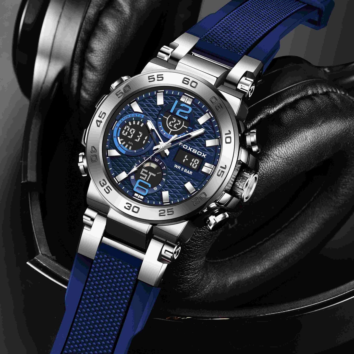 Men's Waterproof Dual Display Sports Watch